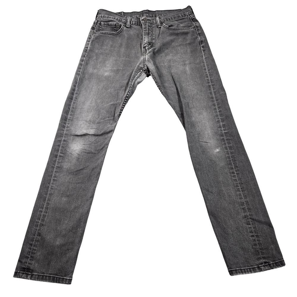 Levis 512 Jeans Mens 30x29 (tag 32x32) Gray Charcoal Slim Taper Stretch Denim
